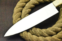 CUSTOM HANDMADE D2 STEEL CHEF KNIFE WITH LEATHER SHEATH