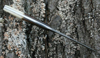 CUSTOM HANDMADE DAMASCUS HUNTING KNIFE Handle Genuine Camel Bone & Walnut Wood