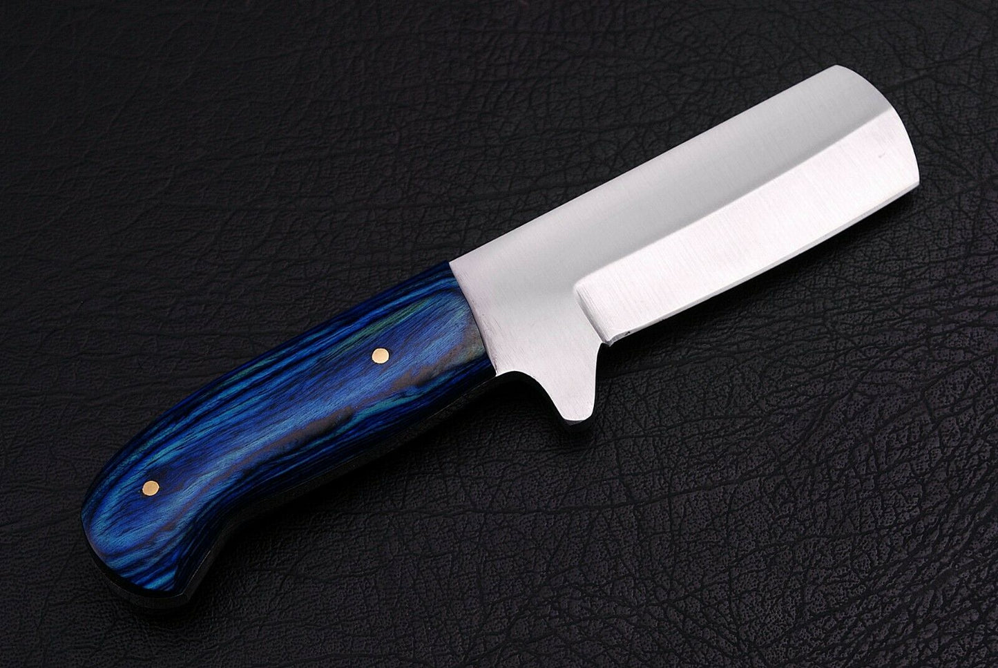 CUSTOM HANDMADE COWBOY EDC FIELD KNIFE WITH LEATHER SHEATH