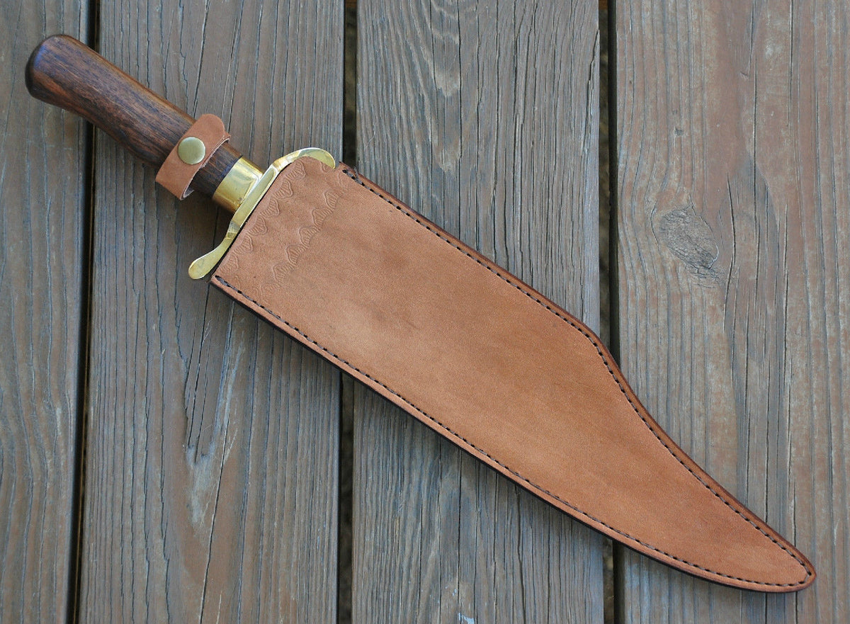 CUSTOM HANDMADE D2 STEEL WITH ROSE WOOD BOWIE KNIFE