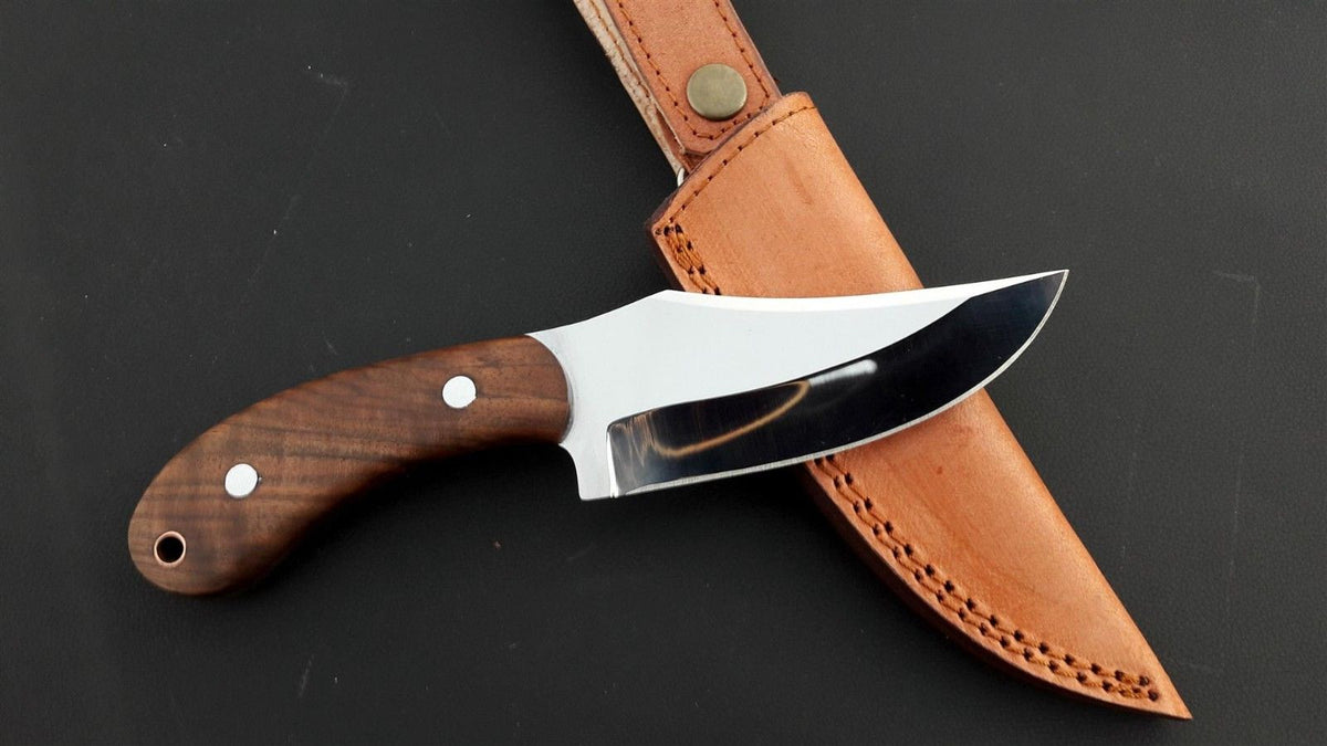 CUSTOM HANDMADE D2 TOOL STEEL HUNTING/ OUTDOOR KNIFE HANDLE ROSEWOOD