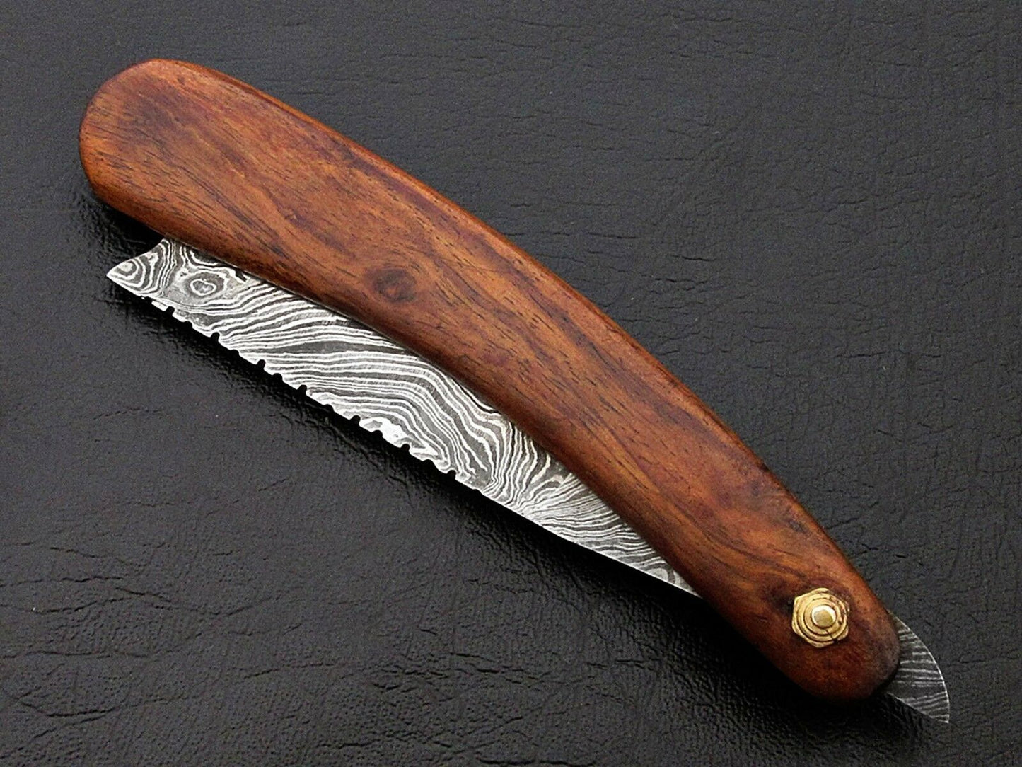 CUSTOM HANDMADE DAMASCUS STRAIGHT RAZOR