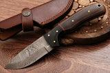 Beautiful Handmade Damascus Steel Hunting Knife " Micarta Handle"