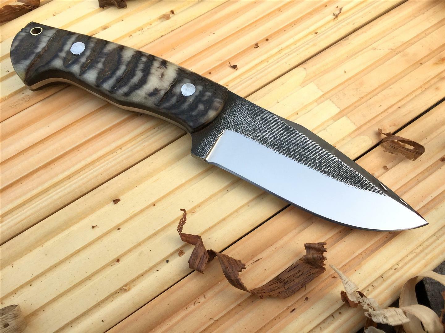 CUSTOM HANDMADE HUNTING BUSHCRAFT KNIFE FROM FILE