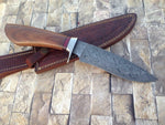 CUSTOM HANDMADE DAMASCUS STEEL KNIFE /ROSEWOOD HANDLE