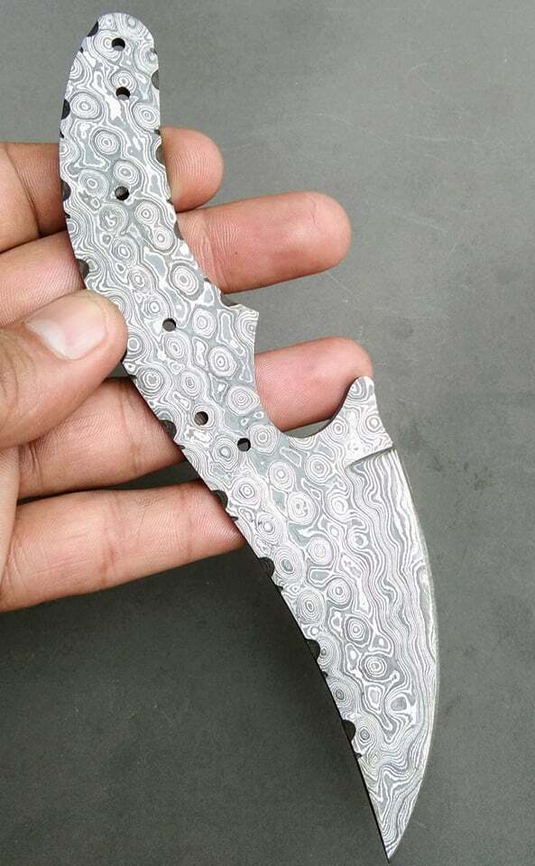 LOT OF 3 PIECES CUSTOM HANDE FORGE DAMASCUS BLANK BLADES