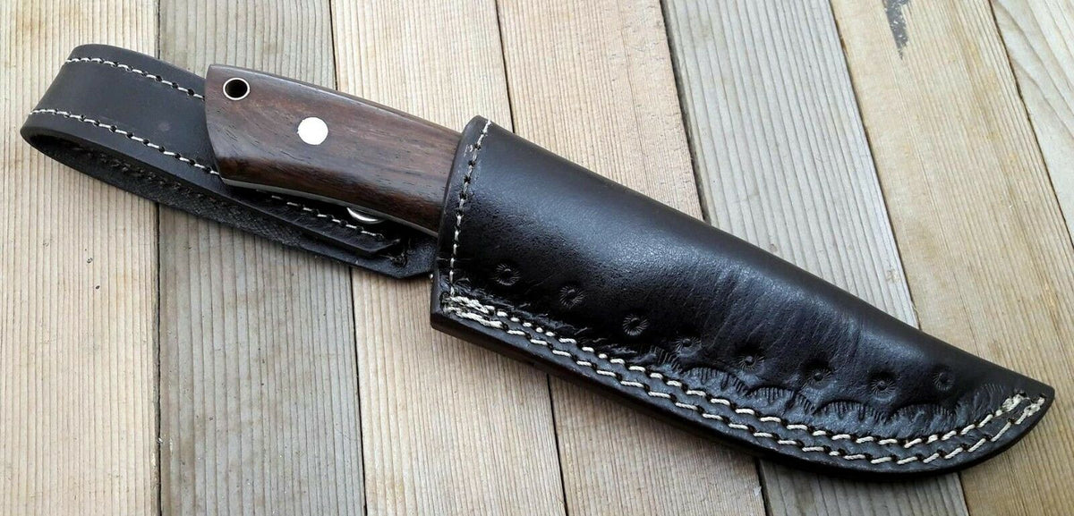 CUSTOM HANDMADE HIGH Corban SCANDI GRIND BUSHCRAFT KNIFE HANDLE ROSEWOOD