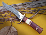 DAMASCUS KNIFE DAMASCUS STEEL CUSTOM HANDMADE HUNTING KNIFE