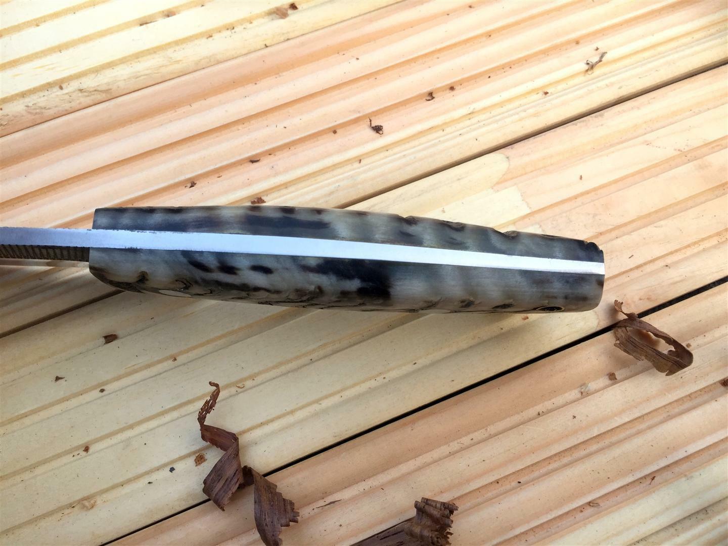 CUSTOM HANDMADE HUNTING BUSHCRAFT KNIFE FROM FILE