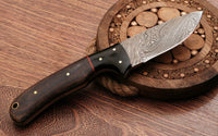 Beautiful Handmade Damascus Steel Hunting Knife " Micarta Handle"