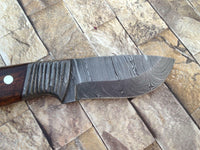 CUSTOM HANDMADE DAMASCUS STEEL KNIFE /ROSEWOOD HANDLE