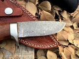 CUSTOM HANDMADE DAMASCUS STEEL KNIFE /ROSEWOOD HANDLE