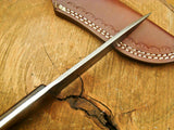 Custom handmade Damascus Hunting knife HANDLE MATERIAL:  ROSE WOOD & BRASS
