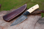 Damascus Steel Handmade HUNTING Knife with Bone Handle