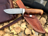 CUSTOM HANDMADE DAMASCUS STEEL KNIFE /ROSEWOOD HANDLE