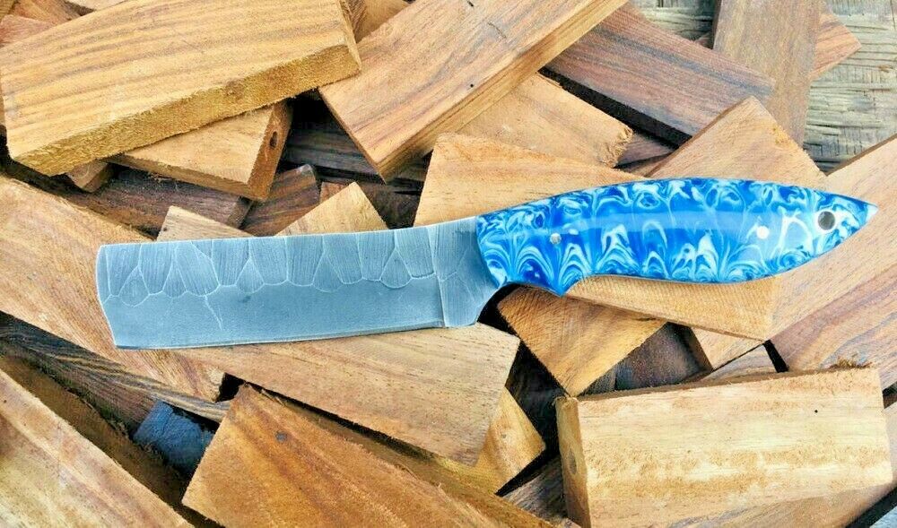 |NB KNIVES| CUSTOM HANDMADE COWBOY BULL CUTTER KNIFE WITH LEATHER SHEATH