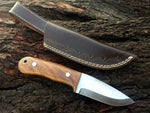 CUSTOM HANDMADE HIGH Corban Steel SCANDI GRIND BUSHCRAFT KNIFE HANDLE ROSEWOOD