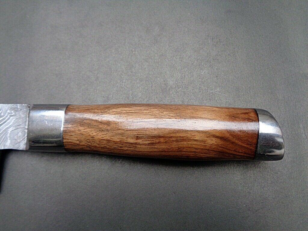 Damascus Knife Custom Handmade Kitchen Chef Knife WALNUT WOOD HANDLE