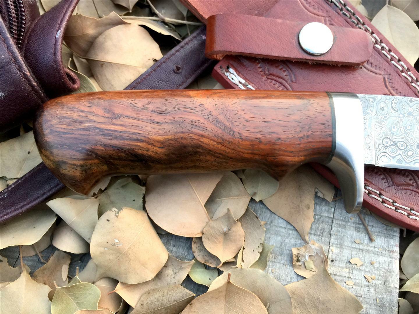 CUSTOM HANDMADE DAMASCUS STEEL KNIFE /ROSEWOOD HANDLE