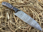 CUSTOM HANDMADE DAMASCUS CHEF KNIFE WIH LEATHER SHEATH