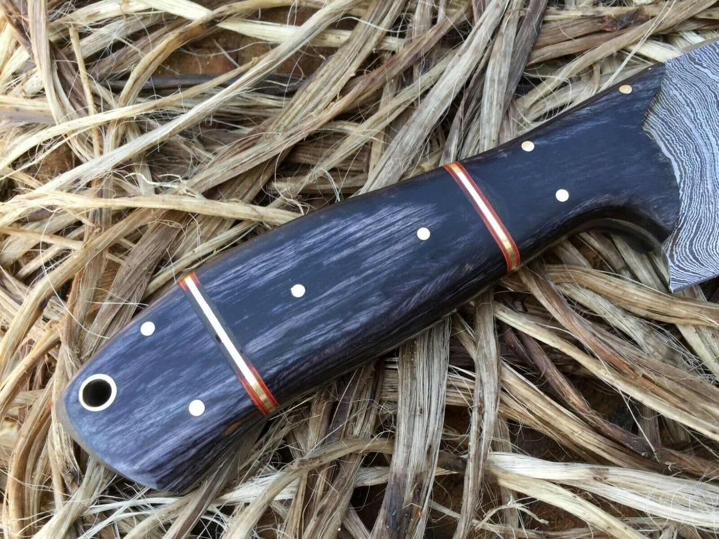 CUSTOM HANDMADE DAMASCUS CHEF KNIFE WIH LEATHER SHEATH