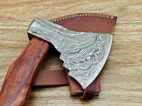 Custom Handmade Damascus Steel Axe