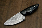 Custom Handmade Damascus Steel Hunter Camping Knife EDC