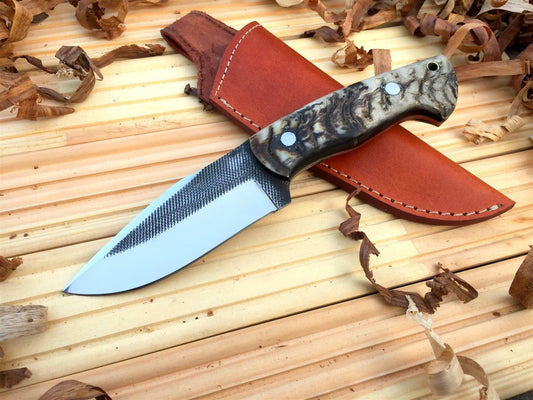 CUSTOM HANDMADE HUNTING BUSHCRAFT KNIFE FROM FILE