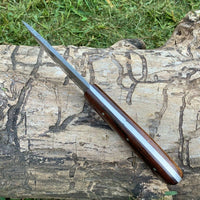 CUSTOM HANDMADE DAMASCUS STEEL HUNTING KNIFE HANDLE ROSE WOOD