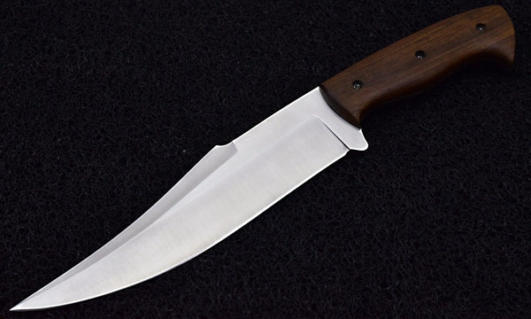 CUSTOM HANDMADE D2 STEEL HUNTING KNIFE WITH ROSEWOOD HANDEL