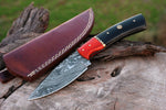 Beautiful Handmade Damascus Steel Hunting Knife " Micarta Handle"