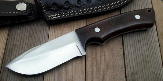 CUSTOM HANDMADE HIGH Corban SCANDI GRIND BUSHCRAFT KNIFE HANDLE ROSEWOOD