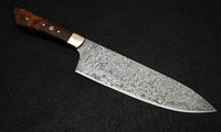 Damascus Knife Custom Handmade - 12" Rose Wood Handle Chef Knife