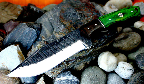 1095 Steel Hand FORGED HUNTING CAMPING EDC Knife HANDLE HARDWOOD