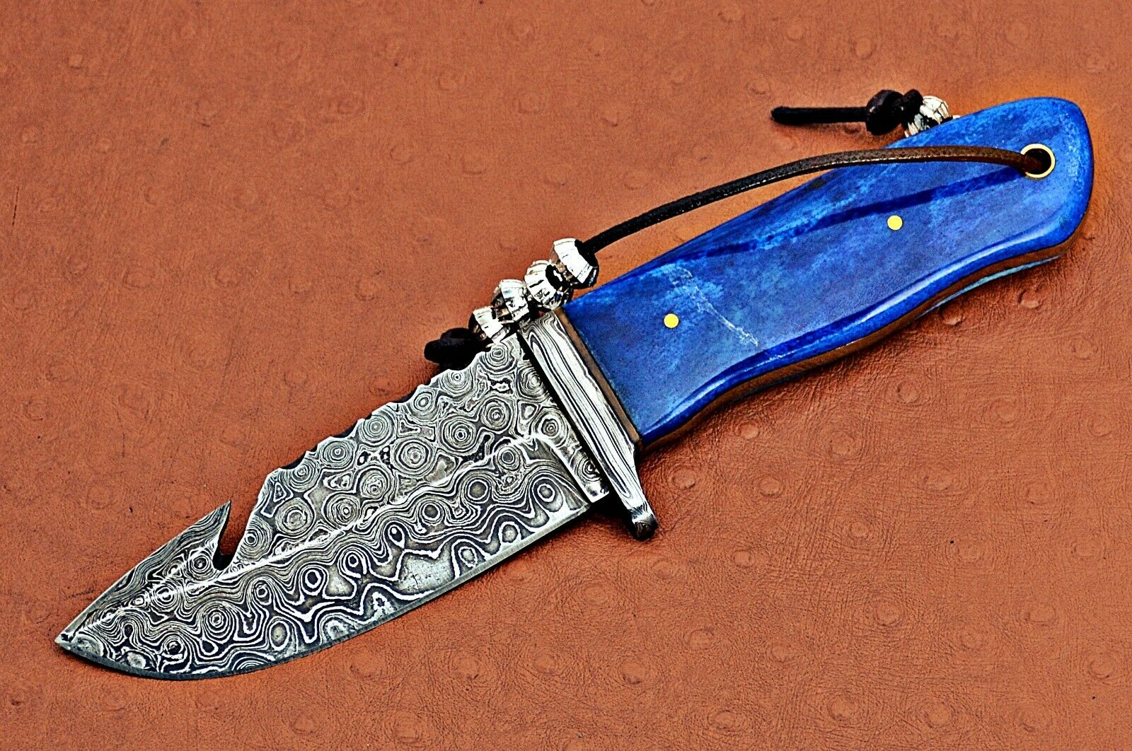 Custom Handmade Damascus Steel Hunting Knife Gut Hook - NB CUTLERY LTD
