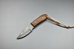 CUSTOM HANDMADE DAMASCUS STEEL EDC KNIFE HANDLE WALNUT WOOD