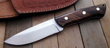 CUSTOM HANDMADE D2 TOOL STEEL HUNTING KNIFE /ROSEWOOD - NB CUTLERY LTD