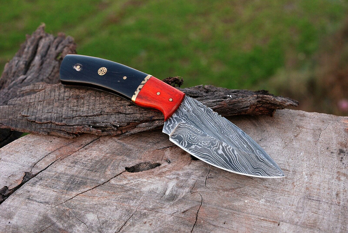 Beautiful Handmade Damascus Steel Hunting Knife " Micarta Handle"
