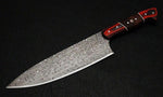 Damascus Knives Custom Handmade-13.25" inch PAKKA/ROSE WOOD Handle Chef Kitchen