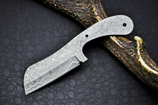 CUSTOM HAND FORGED DAMASCUS BLANK BLADE FOR KNIFE MAKING