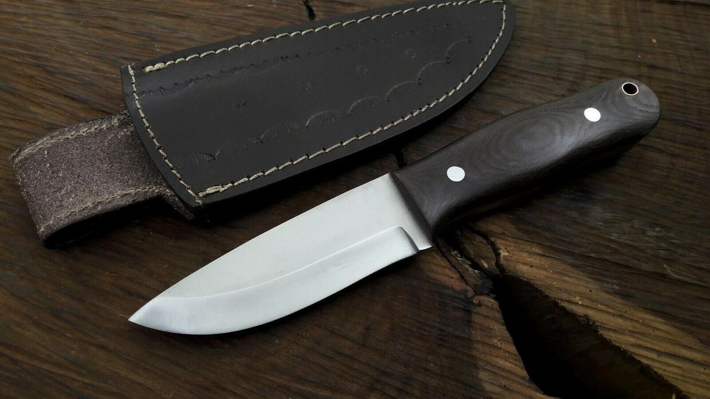 CUSTOM HANDMADE 1095 STEEL HUNTING KNIFE Handle Material : Micarta Wood