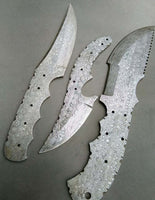 LOT OF 3 PIECES CUSTOM HANDE FORGE DAMASCUS BLANK BLADES