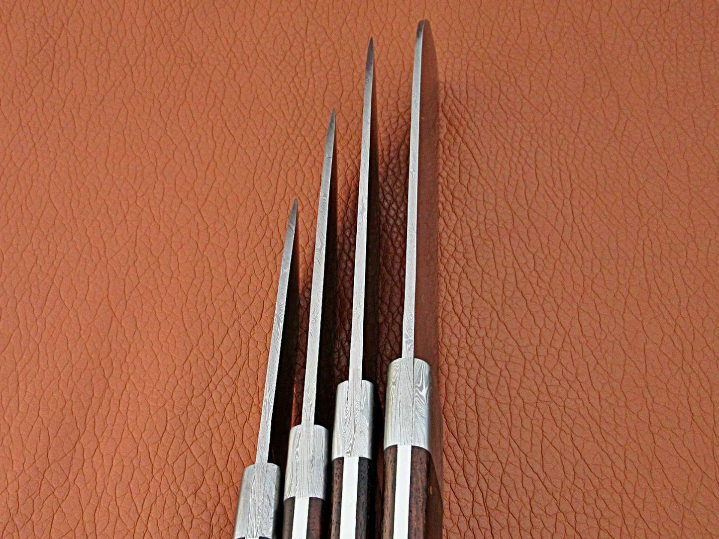 Handmade Damascus Steel 4-Piece Chef Knife Set | Rosewood Handle | 4 Sizes
